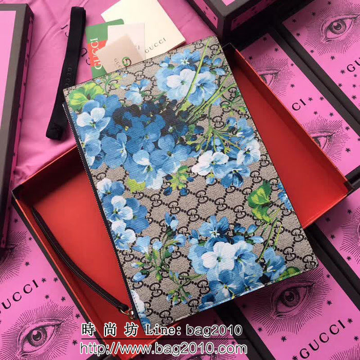 GUCCI古馳 歐洲正品原單 最新款 BIooms印花 拉鏈錢袋 411416 蘭花 WTG1567